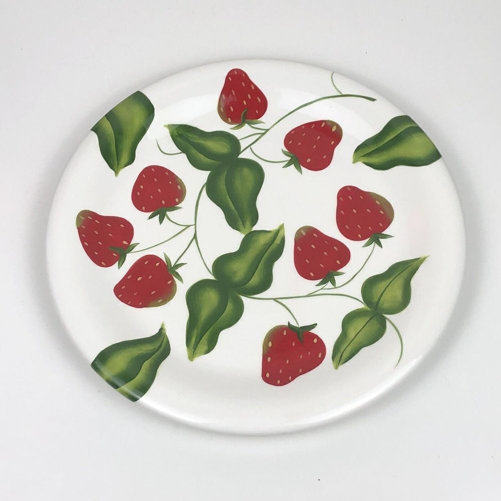 Wild Strawberry 11.5” Serving Plate Raz Imports Fruit Vegetable Garden Decor NEW